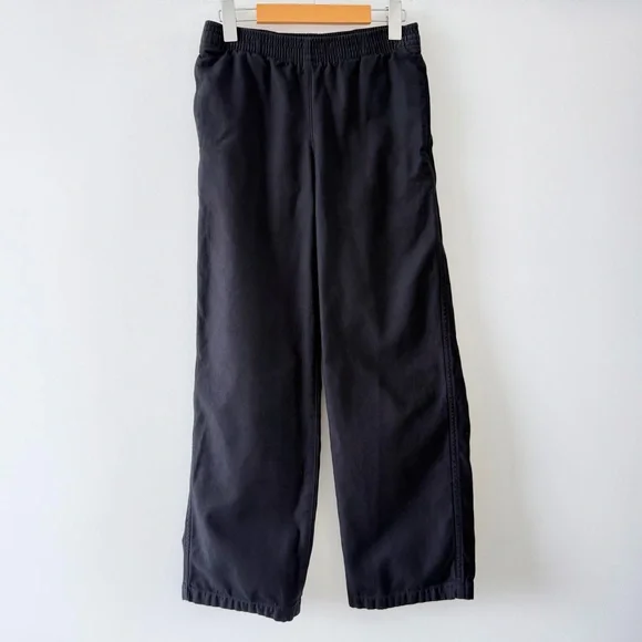 Aritzia TNA Christie Pant Black Wide Leg Pull On Cotton | 2XS Elastic Waist - Picture 2 of 16